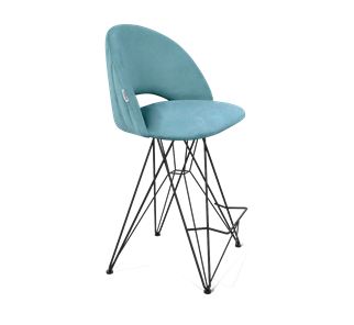 Полубарный стул SHT-ST34-1 / SHT-S66-1 (голубая пастель/черный муар) в Кушве