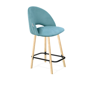 Полубарный стул SHT-ST34-1 / SHT-S94-1 (голубая пастель/прозрачный лак/черный муар) в Ревде