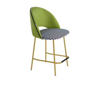 Полубарный стул SHT-ST34-3 / SHT-S29P-1 (оливковый/гусиная лапка/золото) в Екатеринбурге