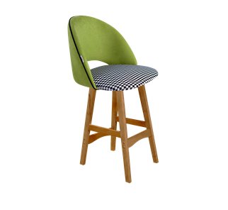 Полубарный стул SHT-ST34-3 / SHT-S65-1 (оливковый/гусиная лапка/светлый орех) в Екатеринбурге