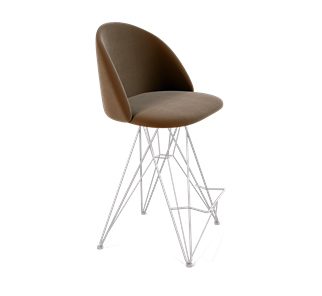 Полубарный стул SHT-ST35 / SHT-S66-1 (кофейный ликер/хром лак) в Ревде