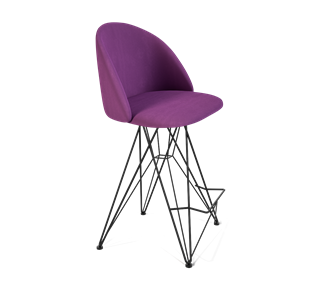Полубарный стул SHT-ST35 / SHT-S66-1 (ягодное варенье/черный муар) в Кушве