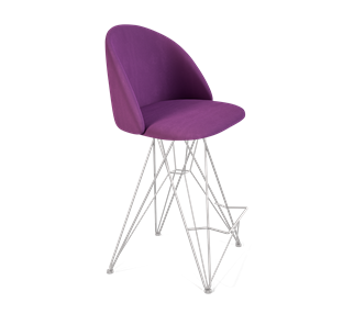 Полубарный стул SHT-ST35 / SHT-S66-1 (ягодное варенье/хром лак) в Кушве