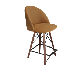 Полубарный стул SHT-ST35 / SHT-S80-1 (горчичный/темный орех/черный) в Кушве