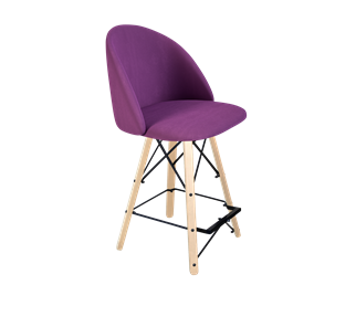Полубарный стул SHT-ST35 / SHT-S80-1 (ягодное варенье/прозрачный лак/черный) в Ревде