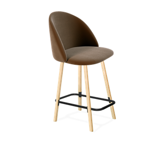 Полубарный стул SHT-ST35 / SHT-S94-1 (кофейный ликер/прозрачный лак/черный муар) в Ревде