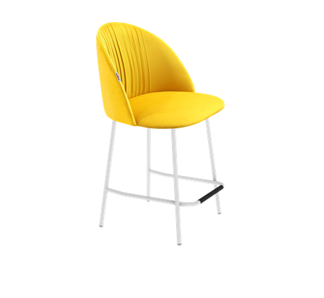 Полубарный стул SHT-ST35-1 / SHT-S29P-1 (имперский жёлтый/белый муар) в Екатеринбурге - изображение