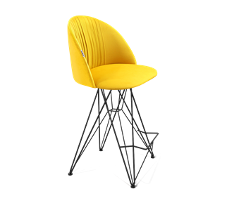Полубарный стул SHT-ST35-1 / SHT-S66-1 (имперский жёлтый/черный муар) в Ревде