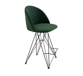 Полубарный стул SHT-ST35-2 / SHT-S66-1 (лиственно-зеленый/черный муар) в Екатеринбурге