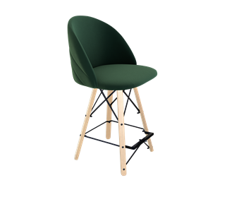 Полубарный стул SHT-ST35-2 / SHT-S80-1 (лиственно-зеленый/прозрачный лак/черный) в Екатеринбурге