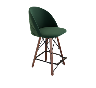 Полубарный стул SHT-ST35-2 / SHT-S80-1 (лиственно-зеленый/темный орех/черный) в Екатеринбурге