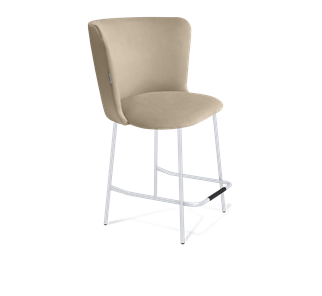 Полубарный стул SHT-ST36 / SHT-S29P-1 (ванильный крем/хром лак) в Кушве