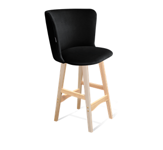 Полубарный стул SHT-ST36 / SHT-S65-1 (ночное затмение/прозрачный лак) в Ревде