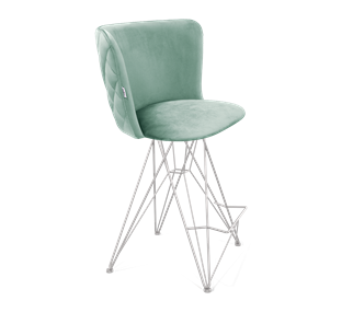 Полубарный стул SHT-ST36-3 / SHT-S66-1 (нежная мята/хром лак) в Ревде
