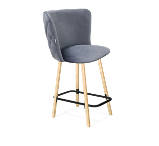 Полубарный стул SHT-ST36-3 / SHT-S94-1 (нейтральный серый/прозрачный лак/черный муар) в Ревде