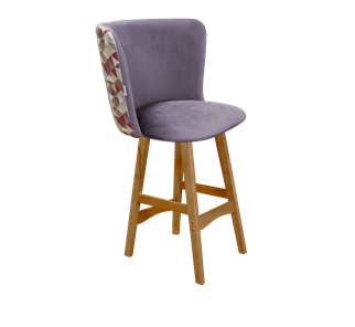 Полубарный стул SHT-ST36-4 / SHT-S65-1 (сумеречная орхидея/светлый орех) в Асбесте