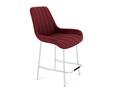 Полубарный стул SHT-ST37 / SHT-S29P-1 (рубиновое вино/хром лак) в Екатеринбурге - изображение