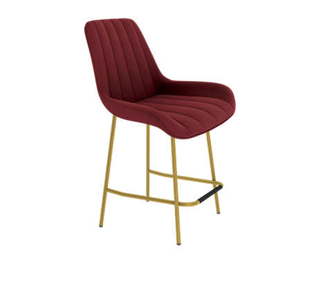 Полубарный стул SHT-ST37 / SHT-S29P-1 (рубиновое вино/золото) в Екатеринбурге - изображение