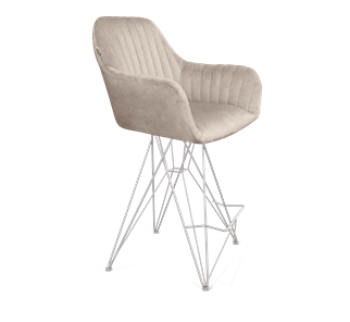 Полубарный стул SHT-ST38-1 / SHT-S66-1 (лунный мрамор/хром лак) в Новоуральске