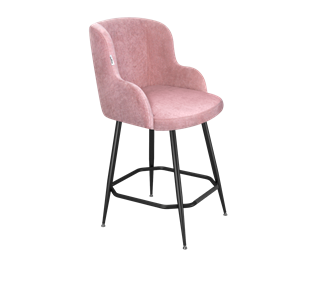 Полубарный стул SHT-ST39 / SHT-S148-1 (пыльная роза/черный муар) в Кушве