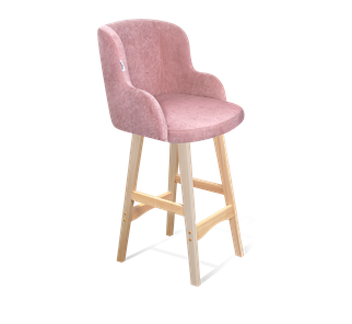 Полубарный стул SHT-ST39 / SHT-S65-1 (пыльная роза/прозрачный лак) в Ревде
