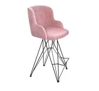 Полубарный стул SHT-ST39 / SHT-S66-1 (пыльная роза/черный муар) в Кушве