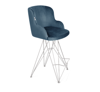 Полубарный стул SHT-ST39 / SHT-S66-1 (тихий океан/хром лак) в Ревде