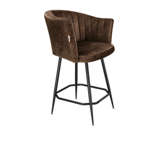 Полубарный стул SHT-ST42-1 / SHT-S148-1 (кофейный трюфель/черный муар) в Каменске-Уральском