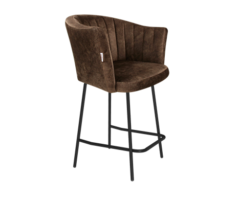 Полубарный стул SHT-ST42-1 / SHT-S29P-1 (кофейный трюфель/черный муар) в Екатеринбурге - изображение