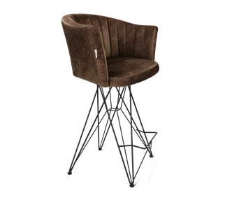 Полубарный стул SHT-ST42-1 / SHT-S66-1 (кофейный трюфель/черный муар) в Ирбите