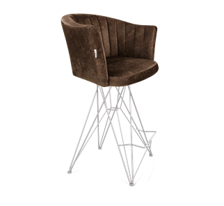 Полубарный стул SHT-ST42-1 / SHT-S66-1 (кофейный трюфель/хром лак) в Ирбите