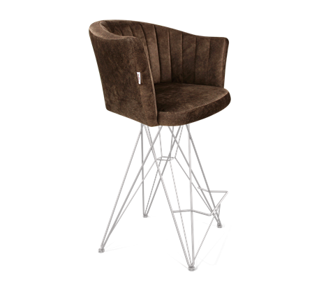 Полубарный стул SHT-ST42-1 / SHT-S66-1 (кофейный трюфель/хром лак) в Ревде - изображение