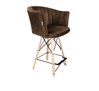 Полубарный стул SHT-ST42-1 / SHT-S80-1 (кофейный трюфель/прозрачный лак/черный) в Артемовском