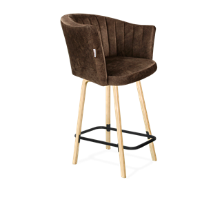 Полубарный стул SHT-ST42-1 / SHT-S94-1 (кофейный трюфель/прозрачный лак/черный муар) в Полевском