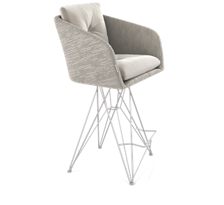 Полубарный стул SHT-ST43-2 / SHT-S66-1 (морозное утро/хром лак) в Ревде