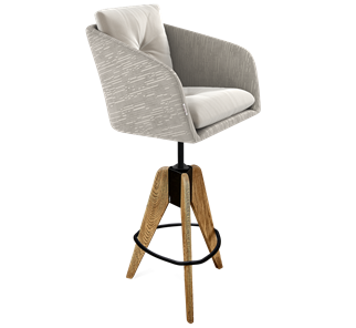 Полубарный стул SHT-ST43-2 / SHT-S92 (морозное утро/браш.коричневый/черный муар) в Каменске-Уральском