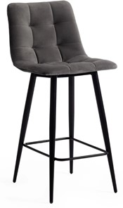 Полубарный кухонный стул CHILLY (mod. 7095пб) 55х44х94 серый barkhat 26/черный арт.15453 в Екатеринбурге
