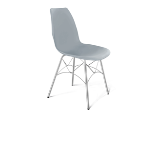 Обеденный стул SHT-ST29/S107 (серый ral 7040/хром лак) в Ревде