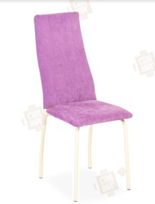 Обеденный стул Волна, каркас металл бежевый, инфинити фиолетовый в Екатеринбурге