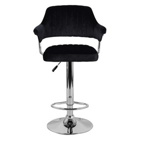 Барный стул ЧАРЛИ WX-2915 велюр черный в Первоуральске