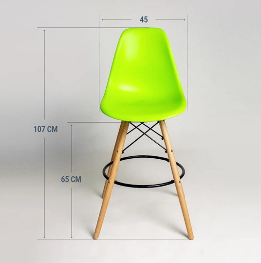 Барный стул DSL 110 Wood bar (Салатовый) в Артемовском - изображение 1