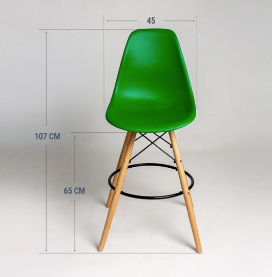 Барный стул DSL 110 Wood bar (Зеленый) в Первоуральске - изображение 1
