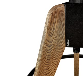 Барный стул SHT-ST15-1/S92 (прозрачный лак/брашированный коричневый/черный муар) в Екатеринбурге - предосмотр 6