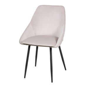Дизайнерский стул Мартин СРП-063 эмаль черная Веллюто бежевый в Серове
