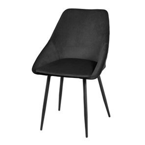 Мягкий дизайнерский стул Мартин СРП-063 эмаль черная Веллюто черный в Екатеринбурге