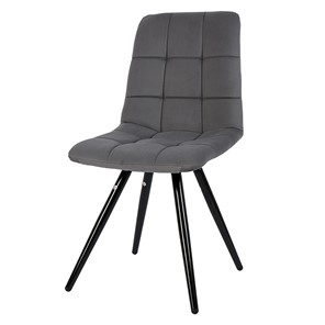 Обеденный стул POLINI Home Berlin SM, серый-черный в Ревде