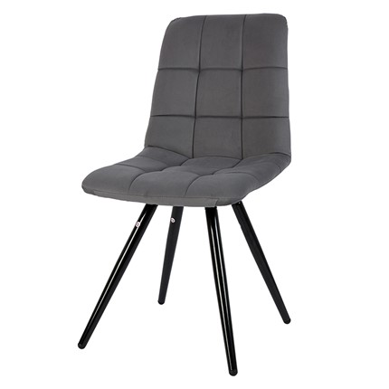 Обеденный стул POLINI Home Berlin SM, серый-черный в Екатеринбурге - изображение