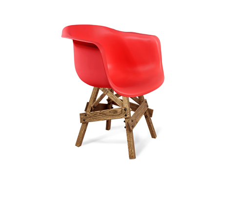 Обеденный стул SHT-ST31/S71 (красный/дуб брашированный коричневый) в Екатеринбурге - изображение