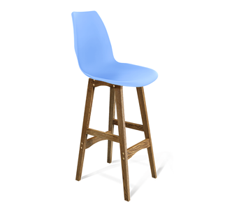 Барный стул SHT-ST29/S65 (голубой pan 278/дуб брашированный коричневый) в Екатеринбурге