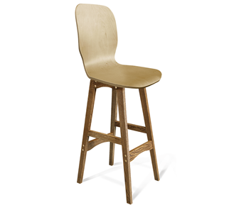 Барный стул SHT-ST15-1/S65 (прозрачный лак/дуб брашированный коричневый) в Кушве